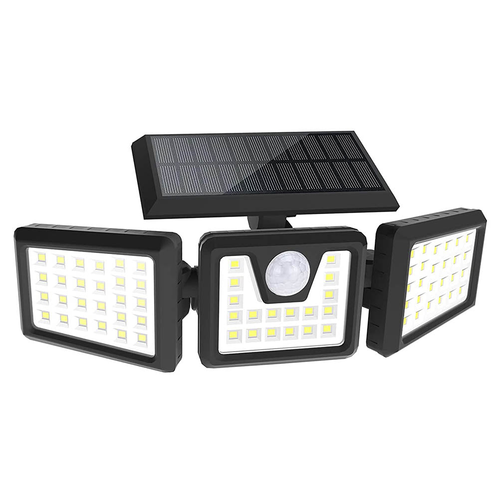 ☀️ 3-Panel Rotatable Solar Spotlight – Motion Sensor, Weatherproof Outdoor Light