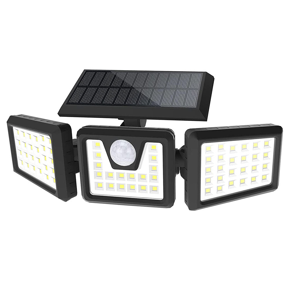 ☀️ 3-Panel Rotatable Solar Spotlight – Motion Sensor, Weatherproof Outdoor Light
