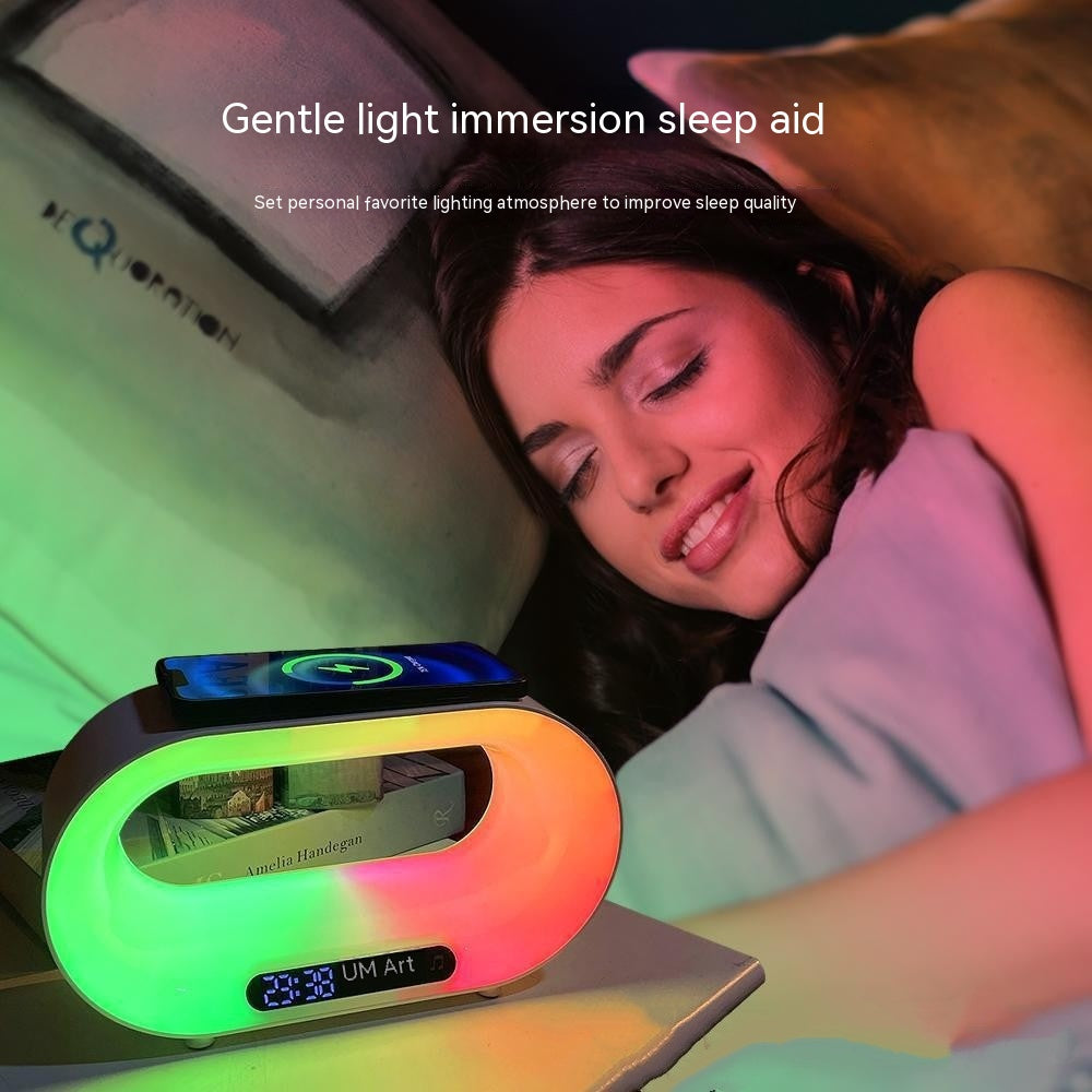 🌙✨ Smart LED Night Light 3 in 1 – Wireless Charger + Alarm Clock + RGB Mood Light