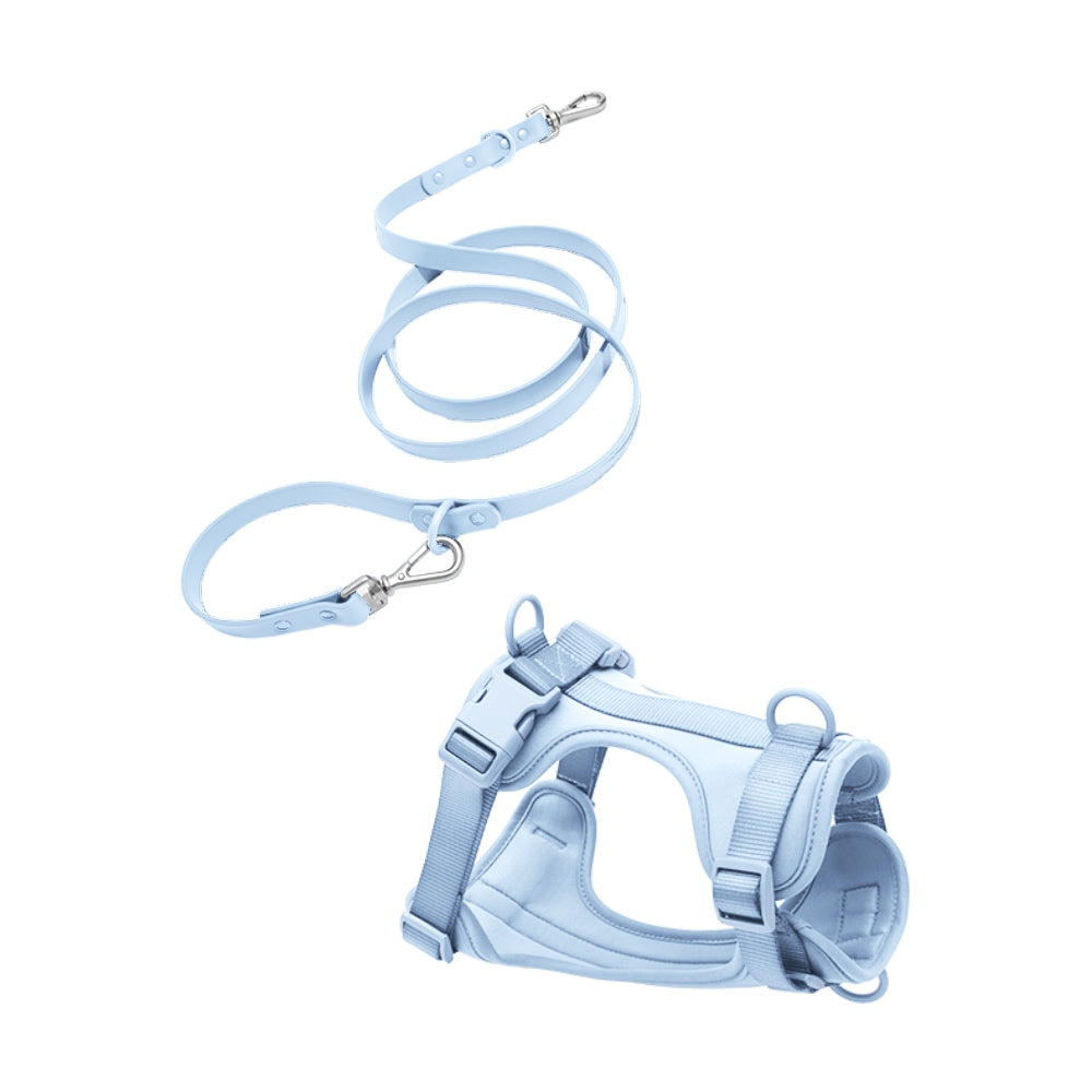 Comfortable dog harness set with leash - adjustable, durable
